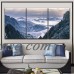 wall26 3 Panel Canvas Wall Art - Landscape of Mountains - Giclee Print Gallery Wrap Modern Home Decor Ready to Hang - 16"x24" x 3 Panels   